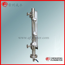 UHC-517C  turnable flange connection Magnetical level gauge [CHENGFENG FLOWMETER] Chinese professional manufacture Stainless steel tube  alarm switch & 4-20mA out put