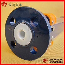 LZJ-15F PTFE lining  anti-corrosion type glass tube flowmeter [CHENGFENG FLOWMETER] professional type selection flange connector