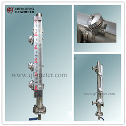 UHC-517C Magnetical level gauge Stainless steel tube  alarm switch & 4-20mA out put [CHENGFENG FLOWMETER] Chinese professional manufacture turnable flange connection