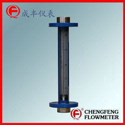 F10-15F  stainless steel wetted part material glass tube flowmeter [CHENGFENG FLOWMETER]  high accuracy high anti-corrosion turnable flange type